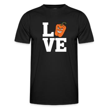 Paprika Geschenk - Männer Funktions-T-Shirt - Schwarz - Vorne - AI Model Male 178 dark (178cm)