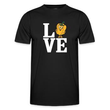 Paprika Geschenk - Männer Funktions-T-Shirt - Schwarz - Vorne - AI Model Male 178 dark (178cm)
