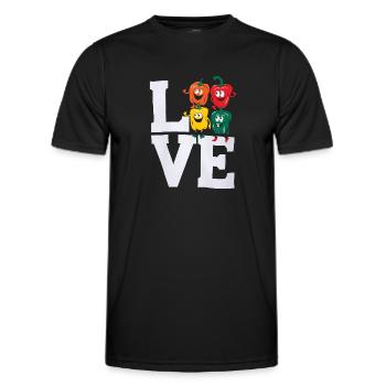 Paprika Geschenk - Männer Funktions-T-Shirt - Schwarz - Vorne - AI Model Male 178 dark (178cm)