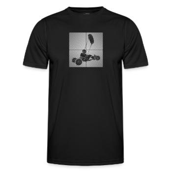 Beach Kite Windracer Land Kite Kite Sand Glider - Men's Functional T-Shirt - black - Front - AI Model Male 178 dark (178cm)