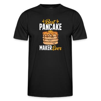 Pancake Breakfast Pancakes - Men's Functional T-Shirt - black - Front - AI Model Male 178 dark (178cm)