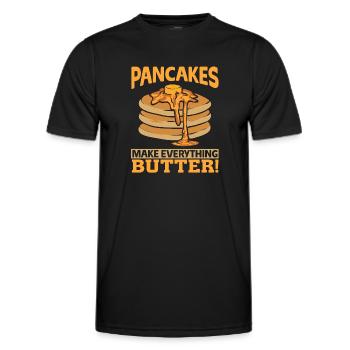 Pancake Breakfast Pancakes - Men's Functional T-Shirt - black - Front - AI Model Male 178 dark (178cm)