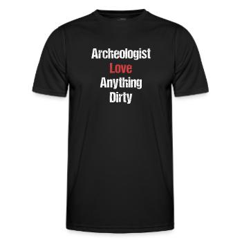 Archaeologists love everything that is dirty, - Men's Functional T-Shirt - black - Front - AI Model Male 178 dark (178cm)