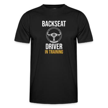 Fahrer Auf Dem Rücksitz, Weil Man Manchmal Eine - Männer Funktions-T-Shirt - Schwarz - Vorne - AI Model Male 178 dark (178cm)