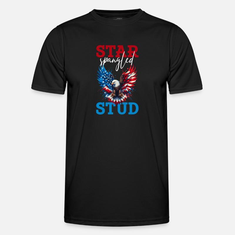 Star Spangled Stud - Patriotic Look with Men's Functional T-Shirt