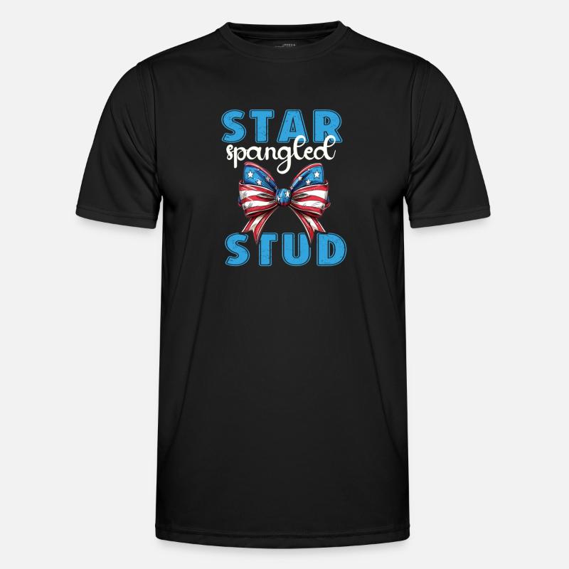 Star Spangled Stud - Patriotic Look with Men's Functional T-Shirt