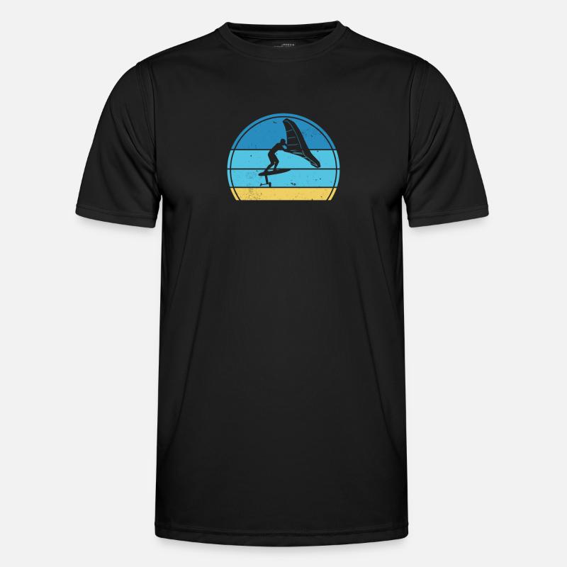 Wingfoil-Surfer Wingfoiling Hydrofoil Kitefoil - Männer Funktions-T-Shirt - Schwarz