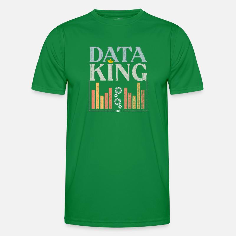 Awesome Data King For Deep Learning Data Scientist Männer Funktions-T-Shirt