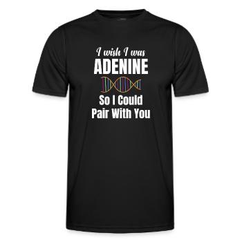 Ich Wünschte, Ich Wäre Adenine, Damit Ich Mit Dir - Männer Funktions-T-Shirt - Schwarz - Vorne - AI Model Male 178 dark (178cm)