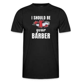 Je devrais être ton drôle de moustache - T-shirt sport Homme - noir - Devant - AI Model Male 178 dark (178cm)