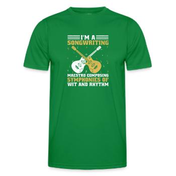 Musiker Songwriter Sänger Musiker Musik Musik Pr - Männer Funktions-T-Shirt - Kelly Green - Vorne - AI Model Male 178 dark (178cm)