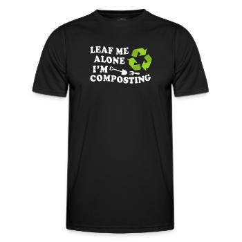 Leaf Me Alone Je composte - T-shirt sport Homme - noir - Devant - AI Model Male 178 dark (178cm)