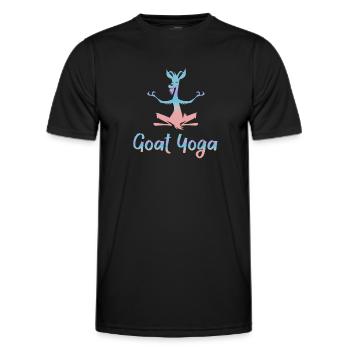 Ziegen-Yoga-Meditation - Männer Funktions-T-Shirt - Schwarz - Vorne - AI Model Male 178 dark (178cm)