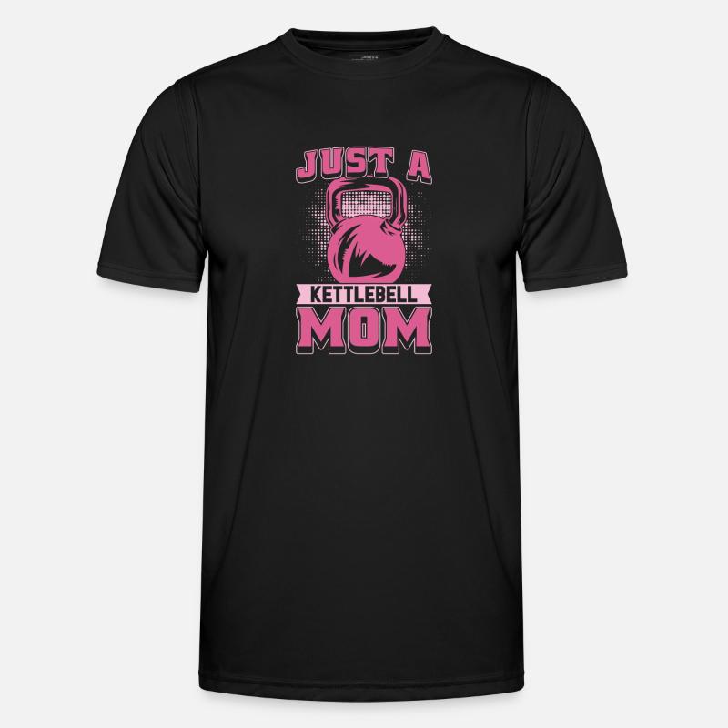 Kettlebell Mutter Just A Kettlebell Mom Männer Funktions-T-Shirt