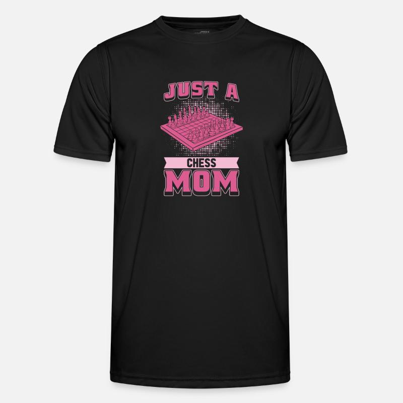 Schach Mutter Just A Chess Mom Männer Funktions-T-Shirt
