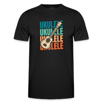 Ukulele - Men's Functional T-Shirt - black - Front - AI Model Male 178 dark (178cm)