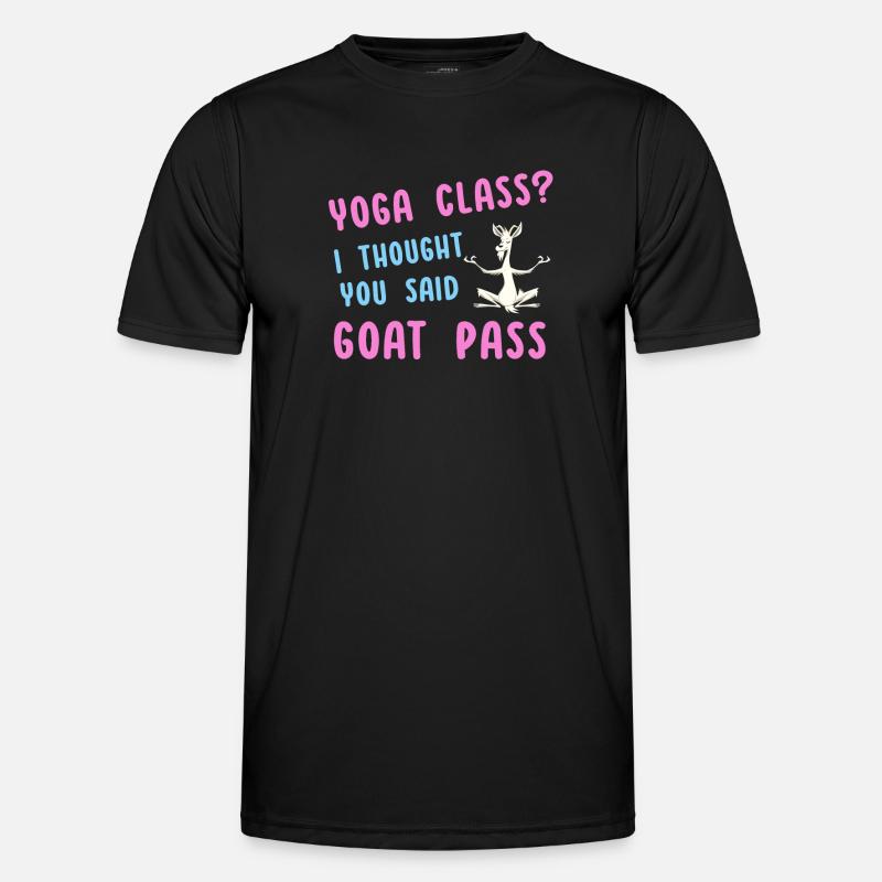 Yoga-Kurs oder Ziegenpass - Männer Funktions-T-Shirt - Schwarz