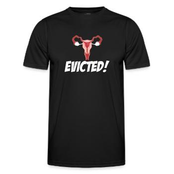Eviction! Funny Hysterectomy Survivor Cervical - Men's Functional T-Shirt - black - Front - AI Model Male 178 dark (178cm)