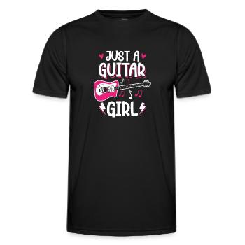Electric Guitar Electric Guitar Just A Guitar Girl - Men's Functional T-Shirt - black - Front - AI Model Male 178 dark (178cm)