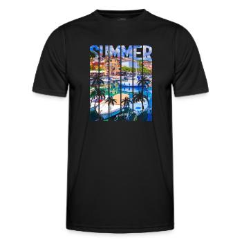 Kroatien Kroatien Kroatien Hrvatska Reisen Sommer opatija - Männer Funktions-T-Shirt - Schwarz - Vorne - AI Model Male 178 dark (178cm)