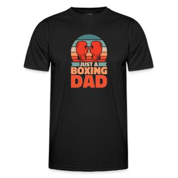 Boxen Boxer Vater Just A Boxing Dad - Men's Functional T-Shirt - black - Front - AI Model Male 178 dark (178cm)
