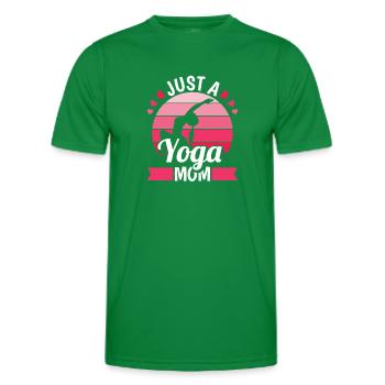 Yoga Just A Yoga Mom - Men's Functional T-Shirt - kelly green - Front - AI Model Male 178 dark (178cm)