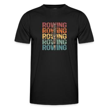 Rowing Rowers - Men's Functional T-Shirt - black - Front - AI Model Male 178 dark (178cm)