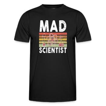 Mad Scientist - Men's Functional T-Shirt - black - Front - AI Model Male 178 dark (178cm)