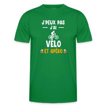cyclist I can't I have bike aperitif - Men's Functional T-Shirt - kelly green - Front - AI Model Male 178 dark (178cm)