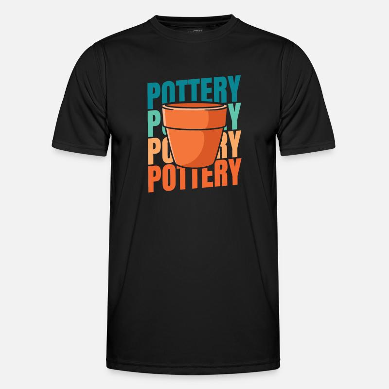 Make pottery - Men's Functional T-Shirt - black