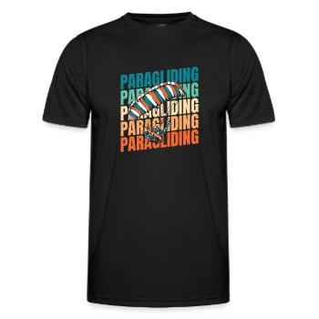 Paragliding Paragliding - Men's Functional T-Shirt - black - Front - AI Model Male 178 dark (178cm)