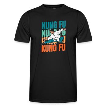 Kung-fu - T-shirt sport Homme - noir - Devant - AI Model Male 178 dark (178cm)