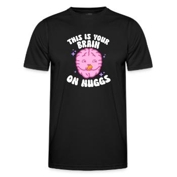 Chicken Nugget Lover Chicken Nuggets - Men's Functional T-Shirt - black - Front - AI Model Male 178 dark (178cm)