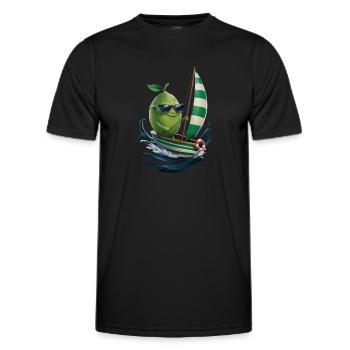 Frucht Limette Bootfahren Geschenk - Männer Funktions-T-Shirt - Schwarz - Vorne - AI Model Male 178 dark (178cm)
