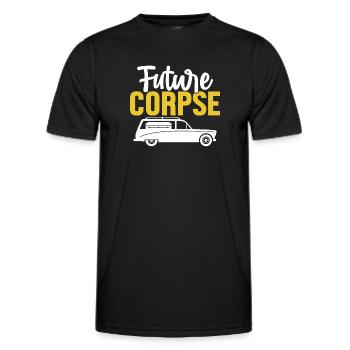 Future Corpse Funny Mortician Embalming Funeral - Men's Functional T-Shirt - black - Front - AI Model Male 178 dark (178cm)