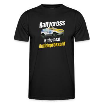 Rallycross Ist Das Beste Antidepressivum - Männer Funktions-T-Shirt - Schwarz - Vorne - AI Model Male 178 dark (178cm)