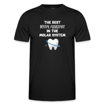 The best dental assistant in the molar system - Men's Functional T-Shirt - black - Front - AI Model Male 178 dark (178cm)