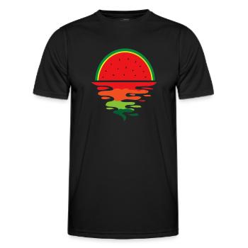 Watermelon Sunset - Männer Funktions-T-Shirt - Schwarz - Vorne - AI Model Male 178 dark (178cm)