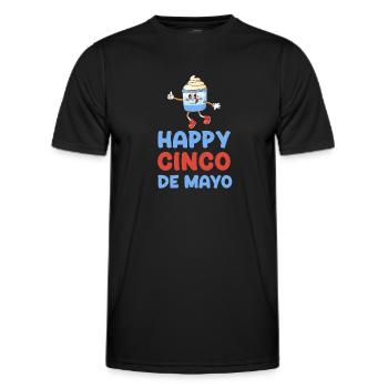 Happy Cinco De Mayo Funny Mayonnaise Sweet - Men's Functional T-Shirt - black - Front - AI Model Male 178 dark (178cm)