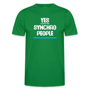 Oui, je fais partie de ces doublages. - T-shirt sport Homme - vert - Devant - AI Model Male 178 dark (178cm)