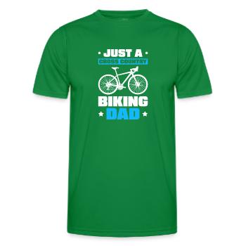 Cross Country Mountain Bike Mtb Dad - Men's Functional T-Shirt - kelly green - Front - AI Model Male 178 dark (178cm)
