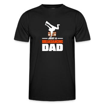 Breakdance Breakdancer Breakdancing Father - Men's Functional T-Shirt - black - Front - AI Model Male 178 dark (178cm)