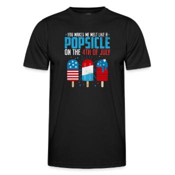 Tu me fais fondre comme une sucette glacée le 4 - T-shirt sport Homme - noir - Devant - AI Model Male 178 dark (178cm)