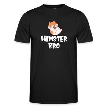 Frère hamster ! Amoureux Des Hamsters, Mignon - T-shirt sport Homme - noir - Devant - AI Model Male 178 dark (178cm)