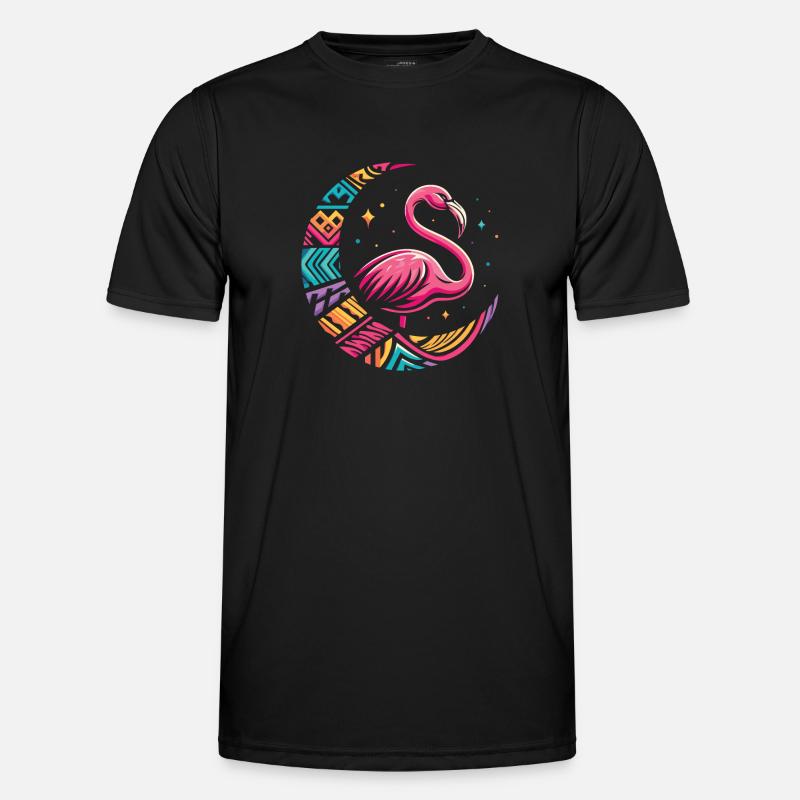Flamingo Stammes Moon Männer Funktions-T-Shirt