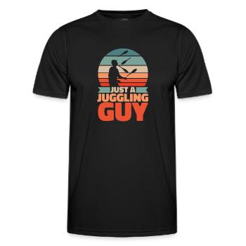 Jonglieren Jongleur Just A Juggling Guy - Männer Funktions-T-Shirt - Schwarz - Vorne - AI Model Male 178 dark (178cm)