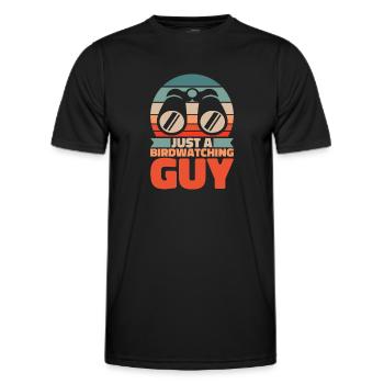 Birdwatcher Juste un gars qui observe les oiseaux - T-shirt sport Homme - noir - Devant - AI Model Male 178 dark (178cm)