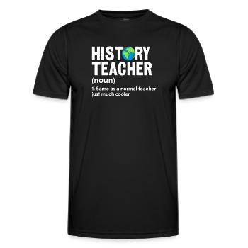 Professeur d’histoire Histoire drôle Définition - T-shirt sport Homme - noir - Devant - AI Model Male 178 dark (178cm)