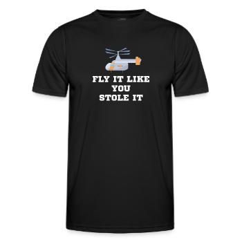 Fliegen Sie, Als Hätten Sie Es Gestohlen. - Männer Funktions-T-Shirt - Schwarz - Vorne - AI Model Male 178 dark (178cm)