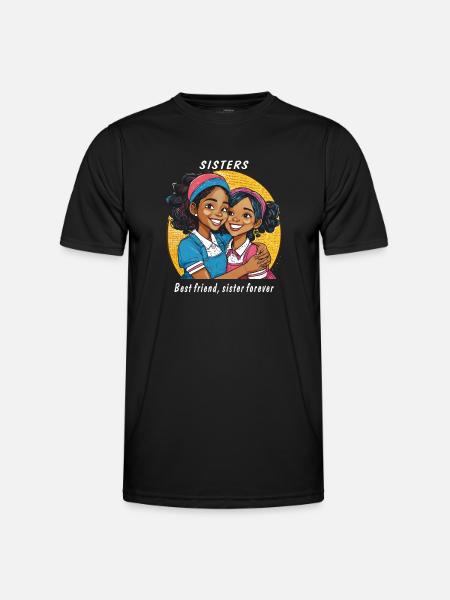 SØSTRE: Bedste veninde, søster for evigt - Funktionsshirt til herrer - sort